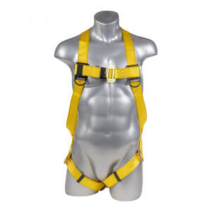 Fall Protection Harness 3pt., Pass-Thru Legs, Back D-Ring