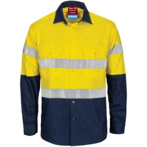 High Visibility Contrast Industrial Work Shirt, PLS335