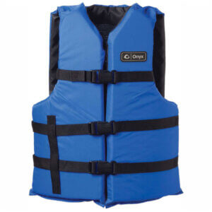 Kemp USA 4 Adult Universal Vests with Carrying Case – 2 Blue & 2 Red