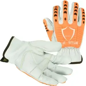 Knit-Vibration Palm Hi-Vis Orange TPR Glove Cut Level A5 EG5-2121