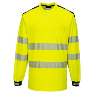 High Visibility Long Sleeve T Shirt w/ Segmented Tape, PT185